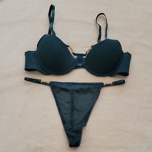 Just Sexy Lingerie Set with Gold Details